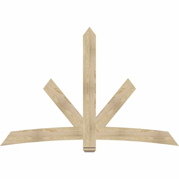 Ekena Millwork Alberta Rough Sawn Timber Gable Bracket, Douglas Fir, 84"W x 56"H x 2"D x 6"F, 16/12 Pitch GBW084X56X0206ALB00RDF - main